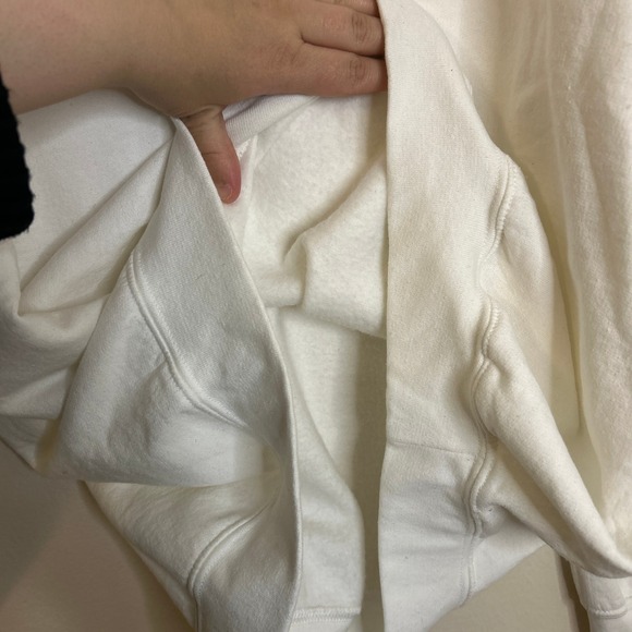 Gildan White Bride Fleece Sweatshirt Crewneck Embellished Pearls Rhinestones XL‎ - Picture 8 of 9